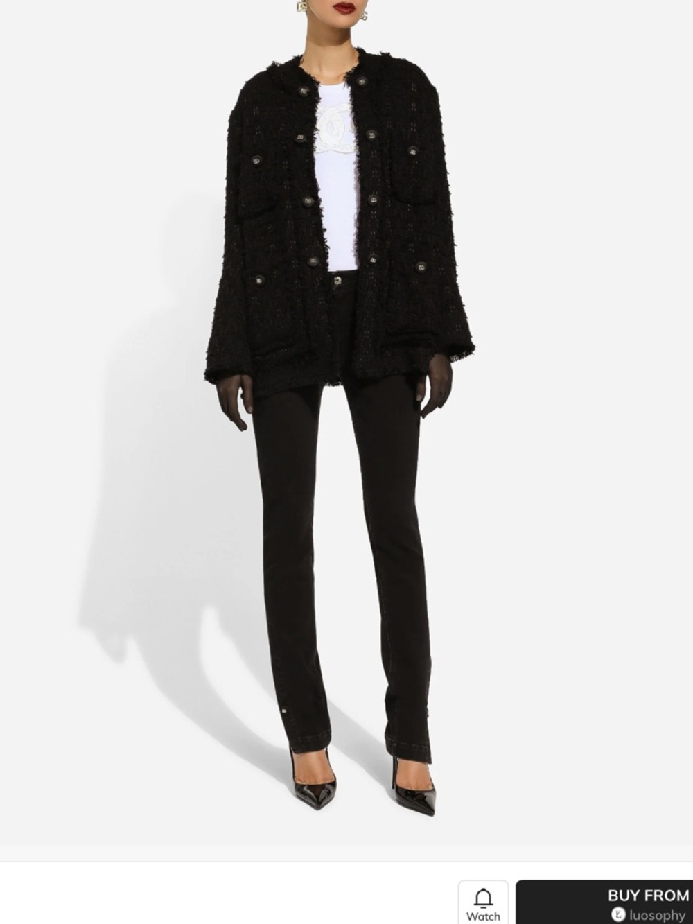 DOLCE AND GABBANA SKINNY JEANS WITH ZIPPER ON BOTTOM SIZE 38